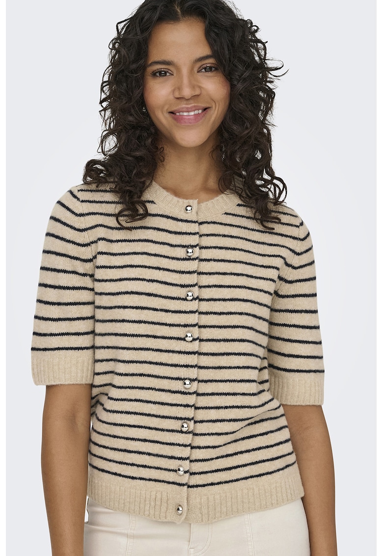 Cardigan cu nasturi si dungi