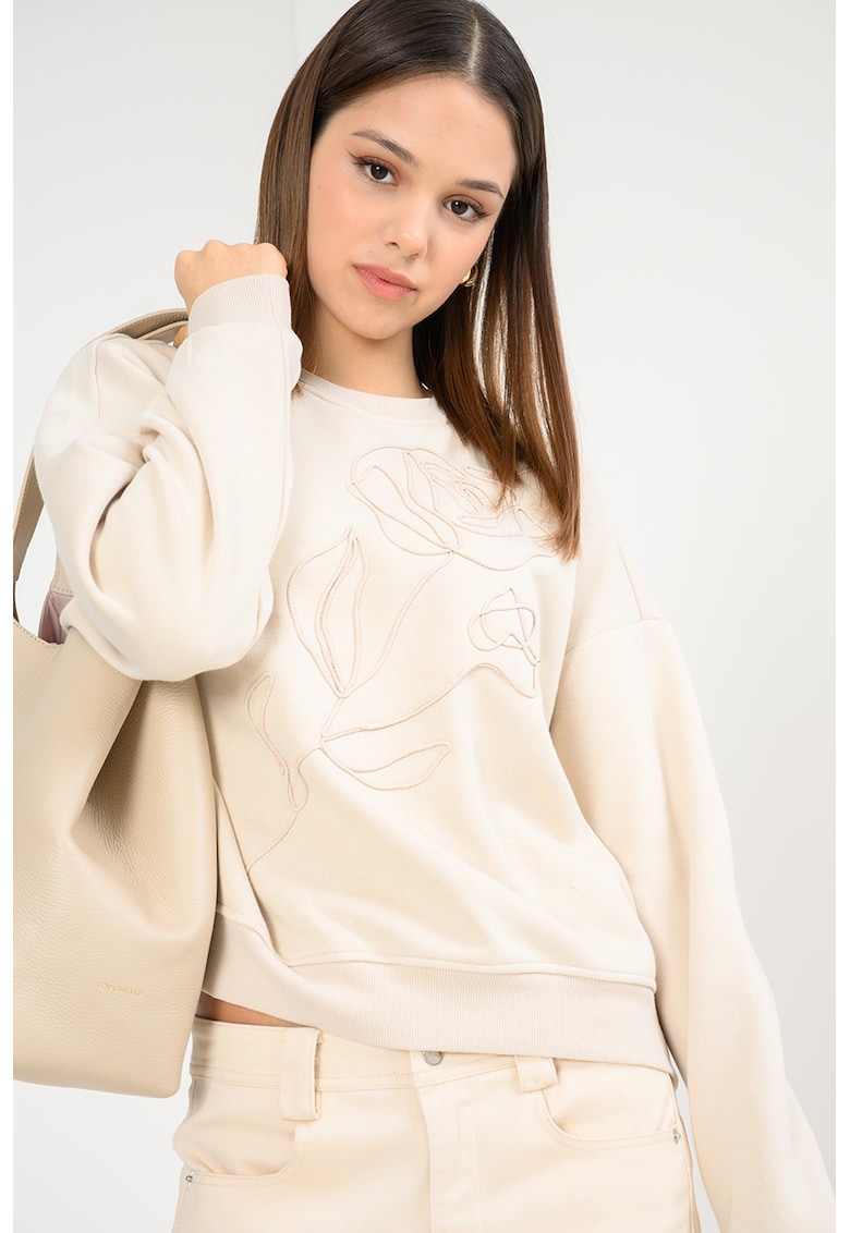 Bluza de trening lejera cu broderie