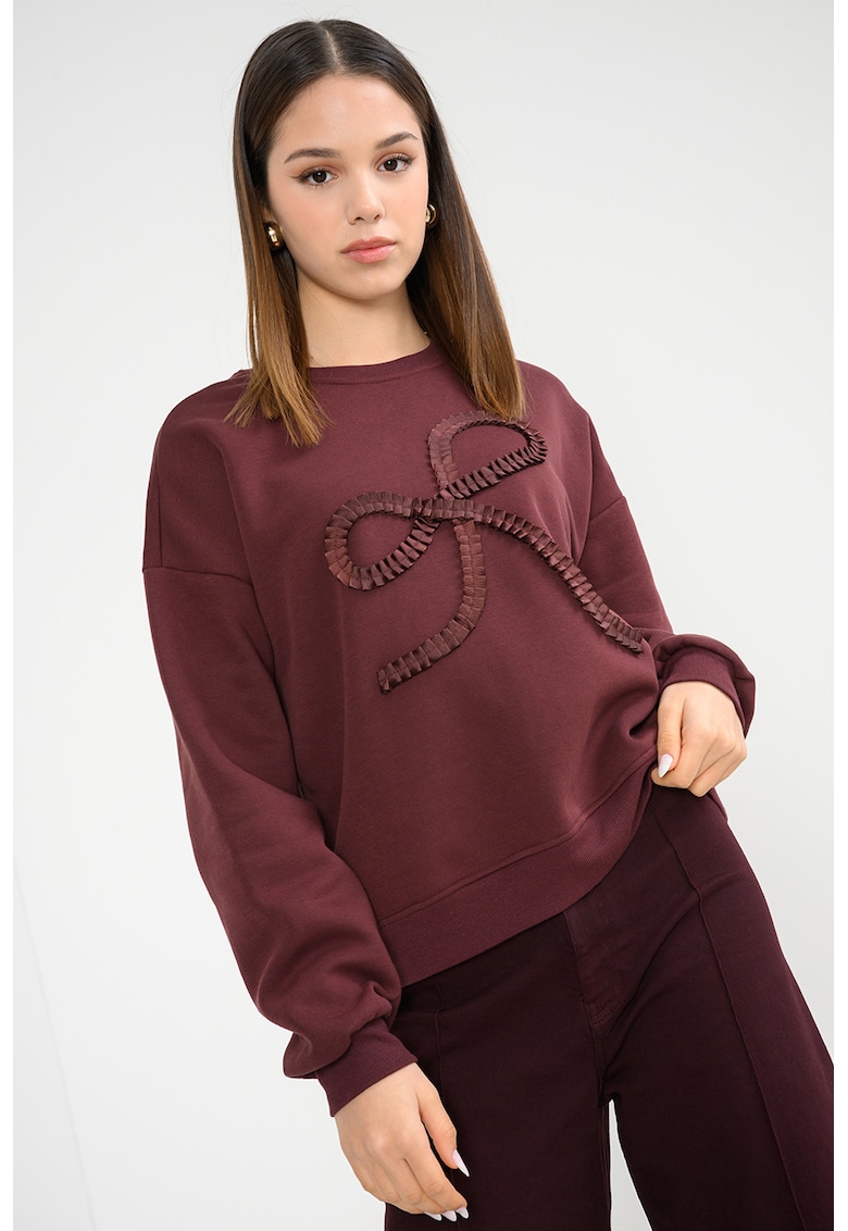 Bluza de trening lejera cu broderie