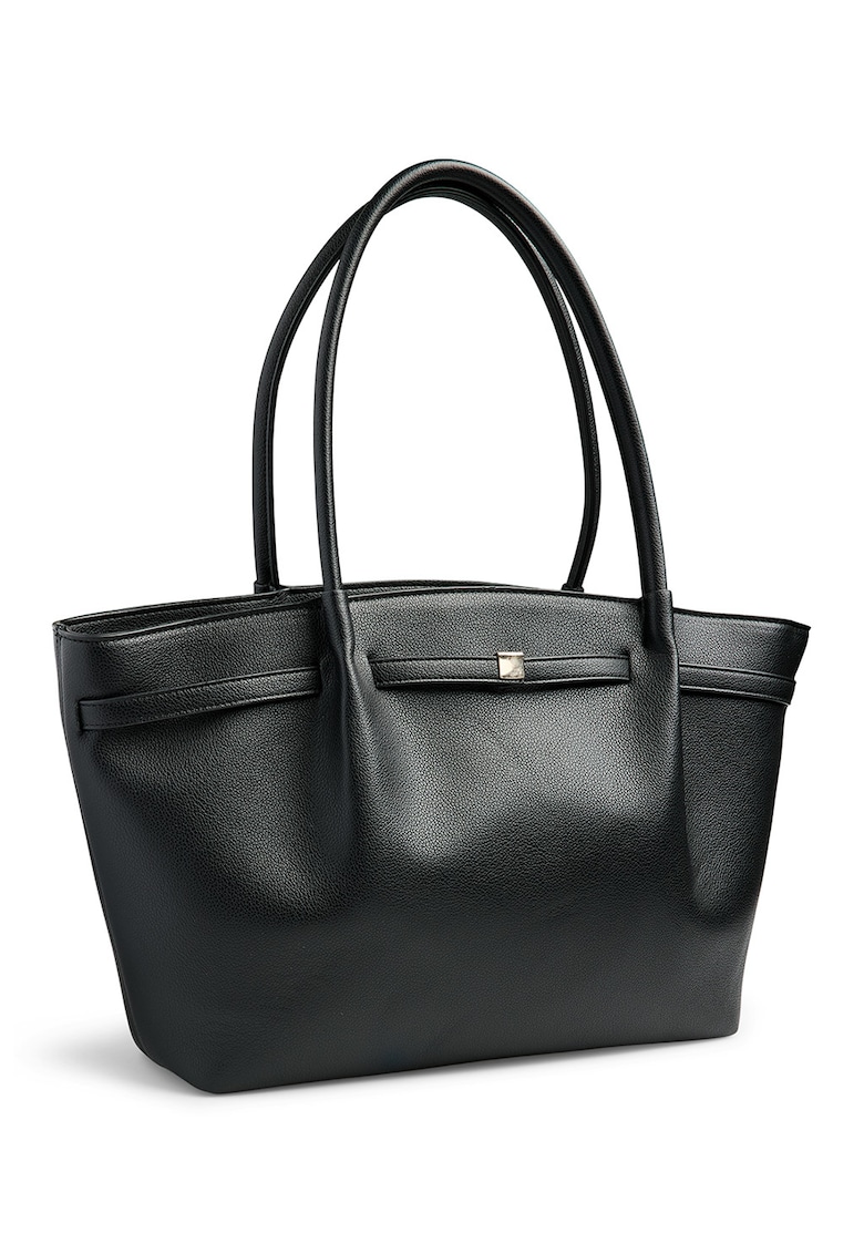 Geanta shopper din piele ecologica - Negru