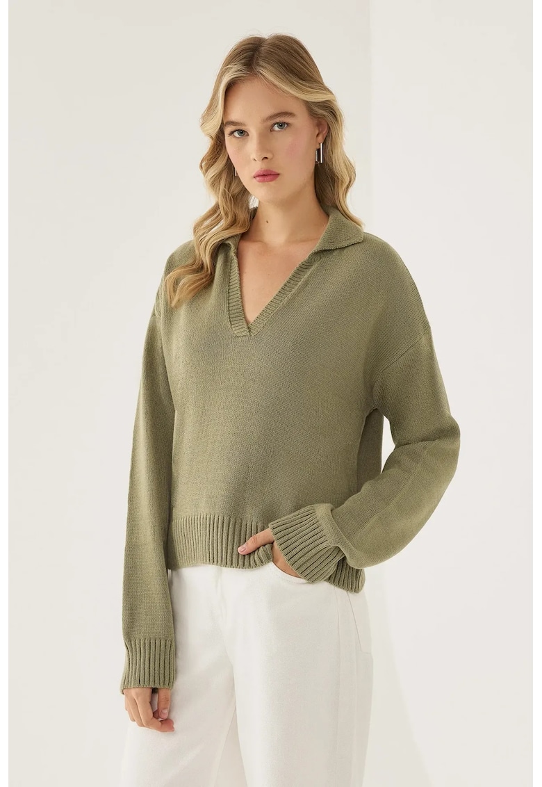 Pulover dama - Tricot - Verde -