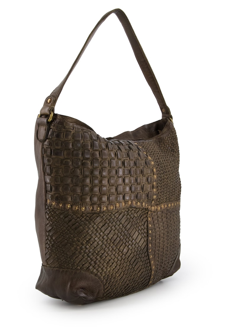 Geanta de umar din piele cu aspect texturat