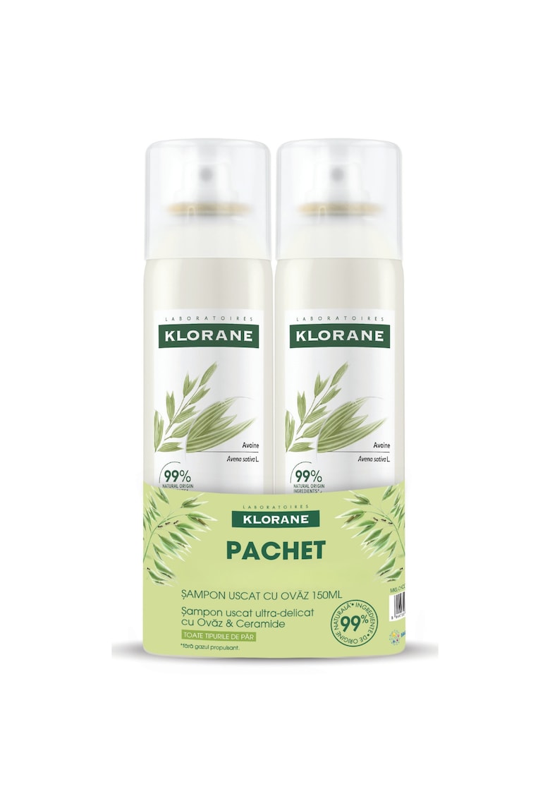 Pachet Sampon uscat cu ceramide si ovaz BIO 2x 150 ml