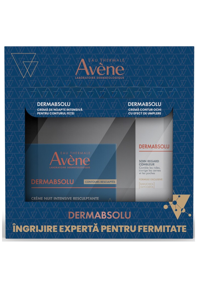 Pachet Dermabsolu: Crema de noapte intensiva pentru conturul fetei - 40 ml + Crema de ochi cu efect de umplere - 15 ml