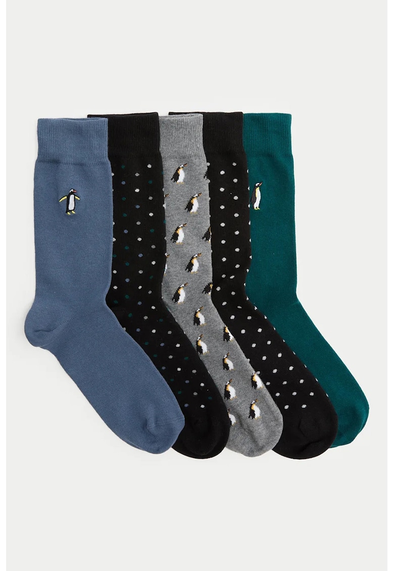 Set de sosete lungi cu model - 5 perechi