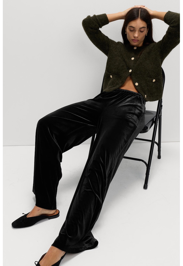 Pantaloni de catifea cu talie elastica