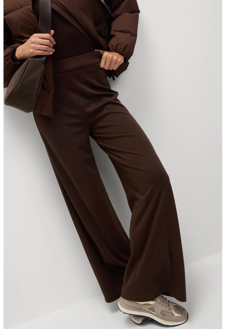Marks Spencer Pantaloni cu croiala ampla si talie inalta - Maro scortisoara
