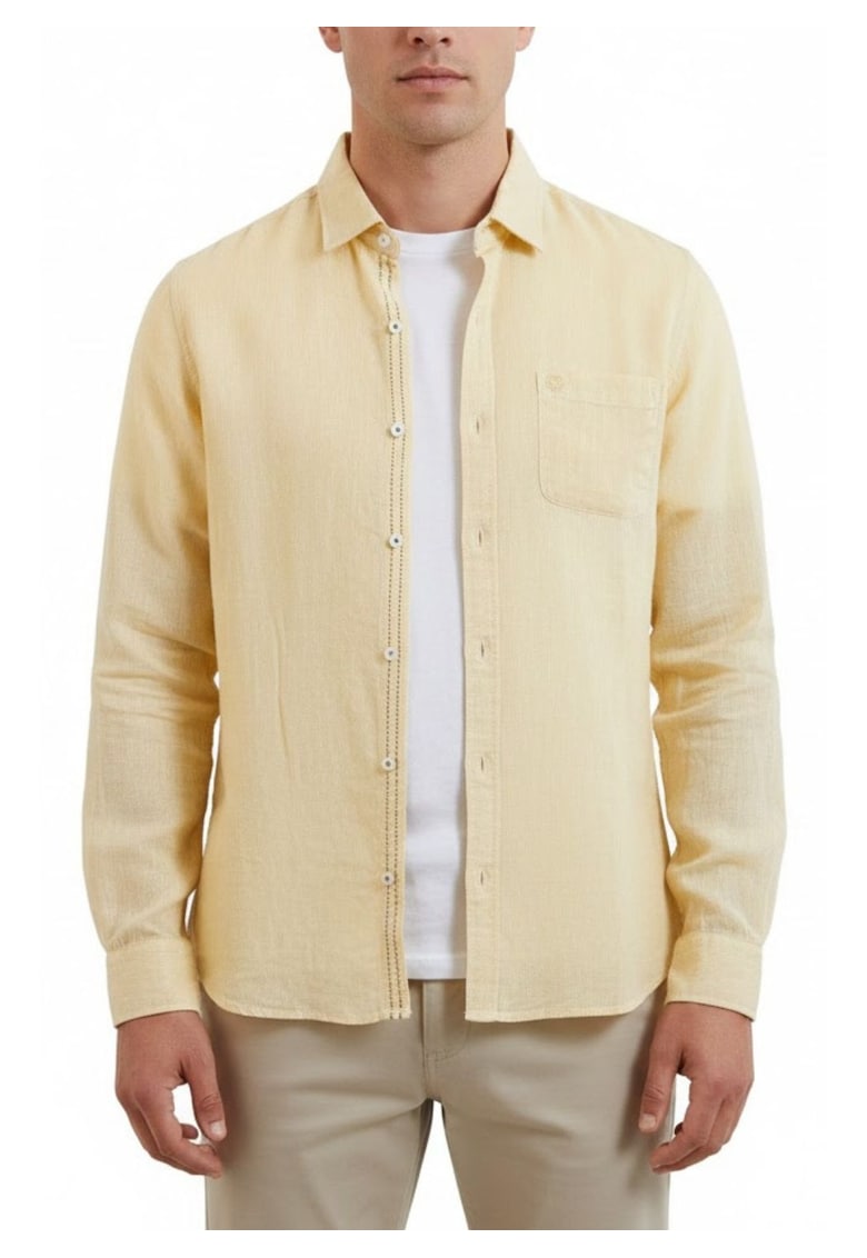 Camasa din in cu maneci lungi - L-XL