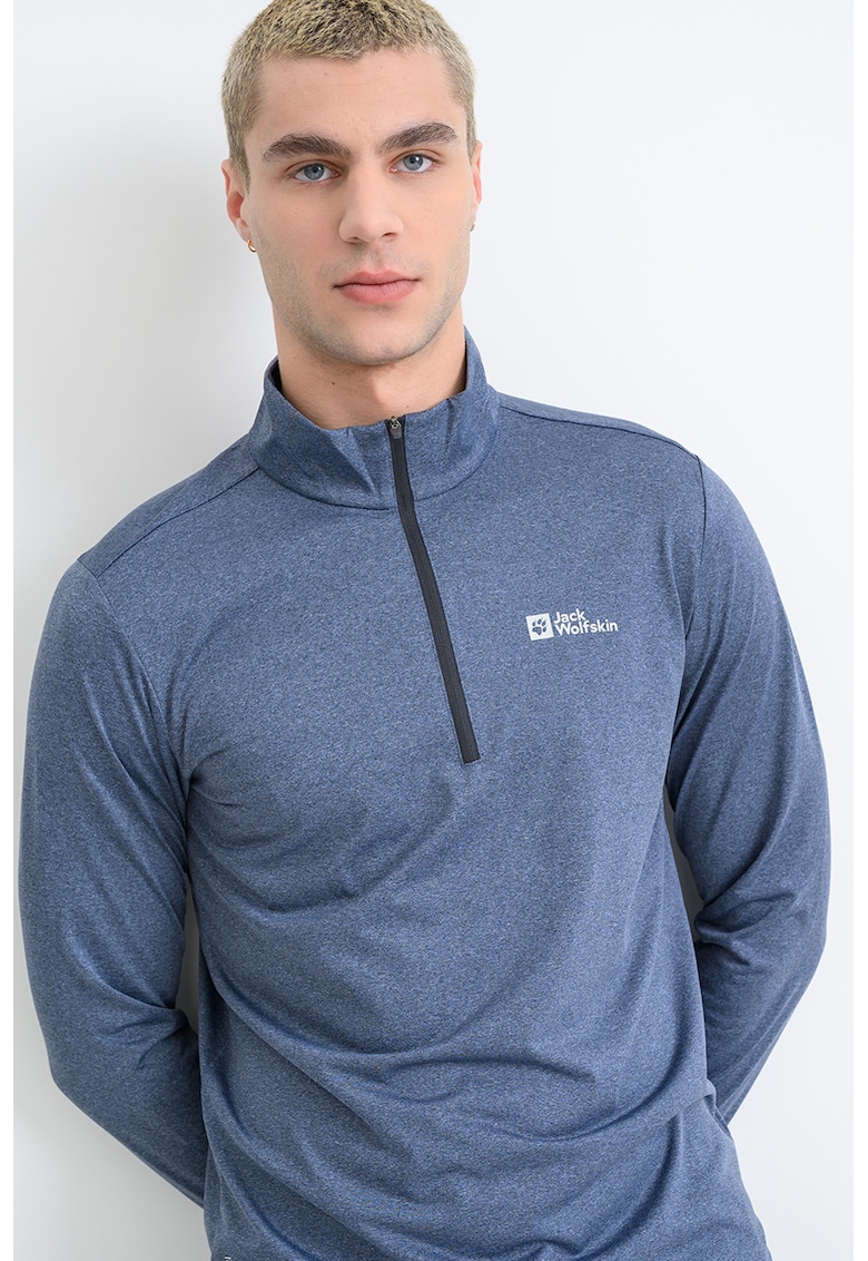 Bluza termica slim fit cu fenta cu fermoar pentru ski