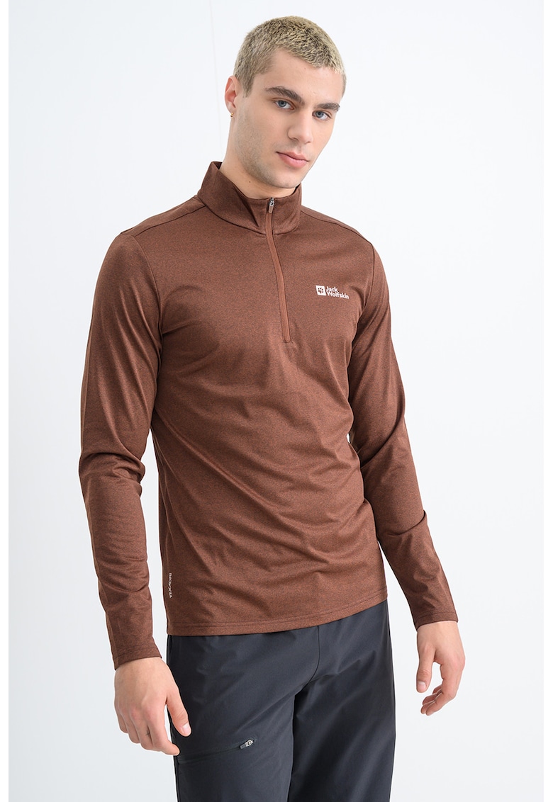 Bluza termica slim fit cu fenta cu fermoar pentru ski