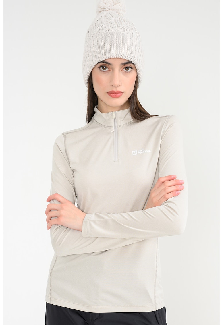 Bluza termica cu fenta scurta cu fermoar pentru ski