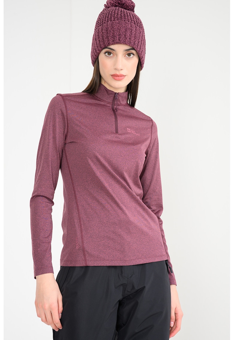 Bluza termica cu fenta scurta cu fermoar pentru ski