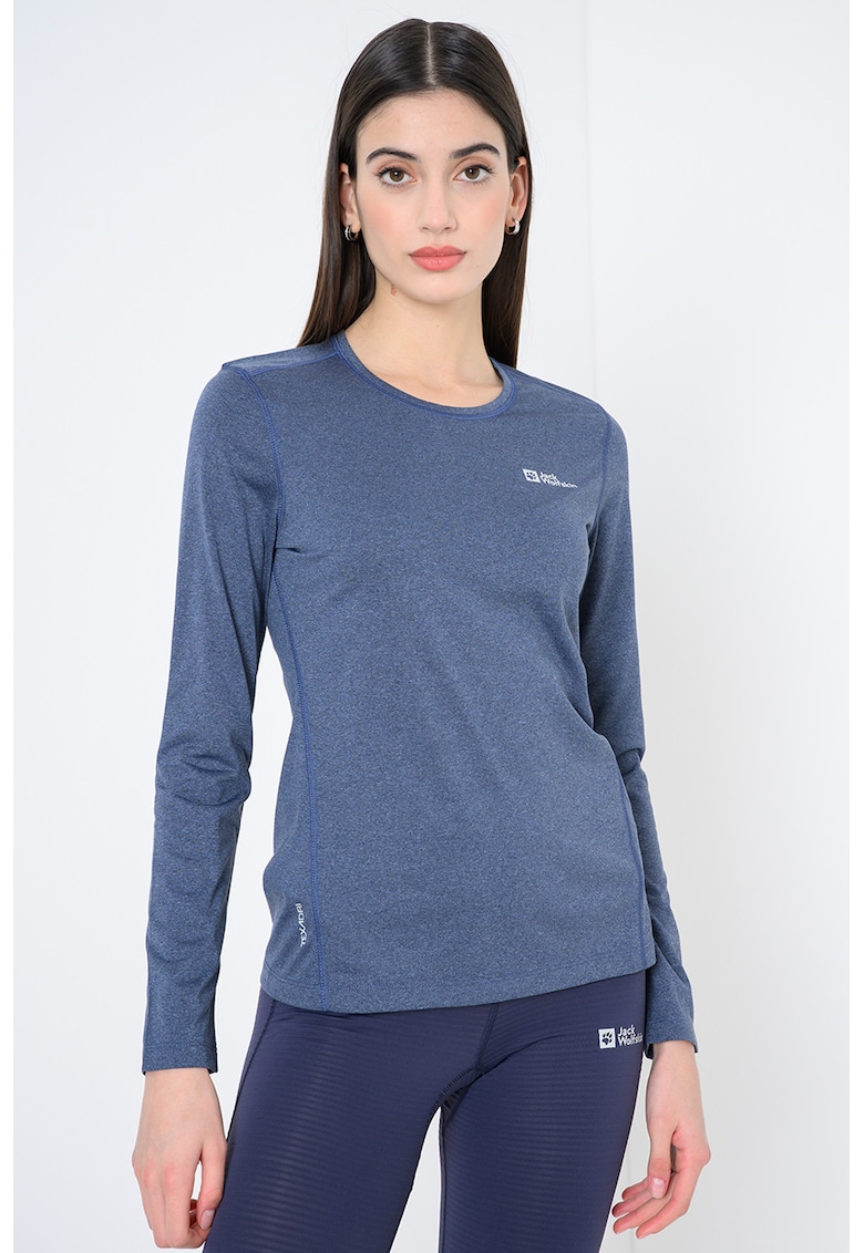 Bluza regular fit cu imprimeu logo discret Sky Thermal