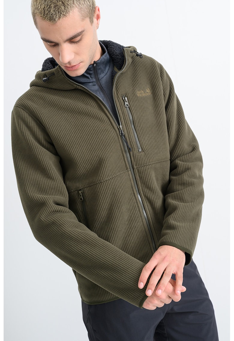 Jacheta striata cu buzunar pe piept