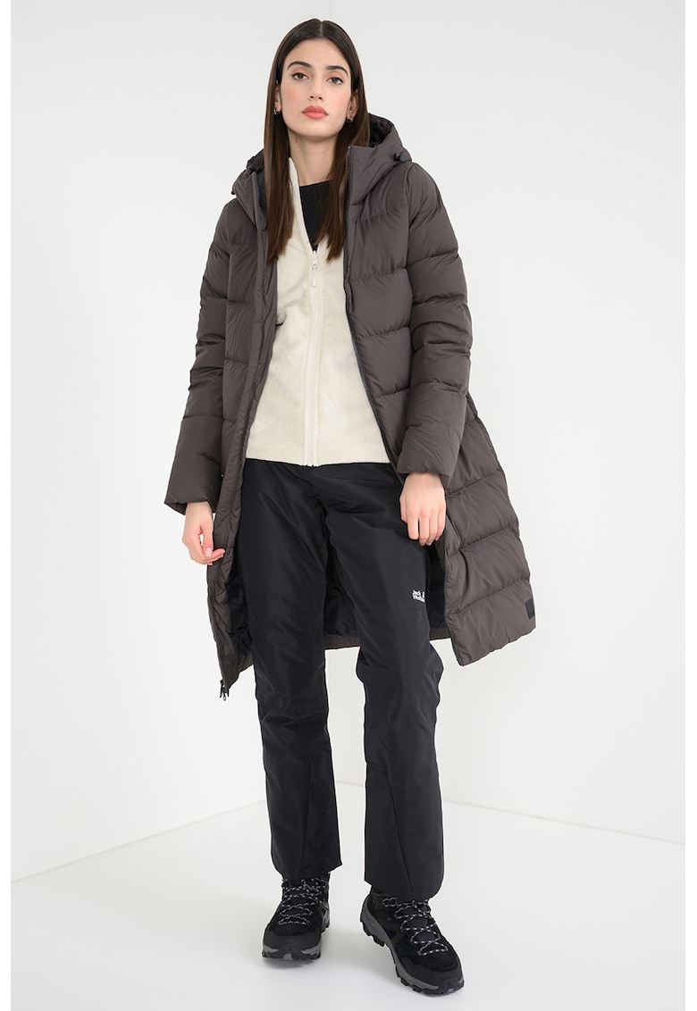 Geaca matlasata cu umplutura de puf si gluga Frozen Palace