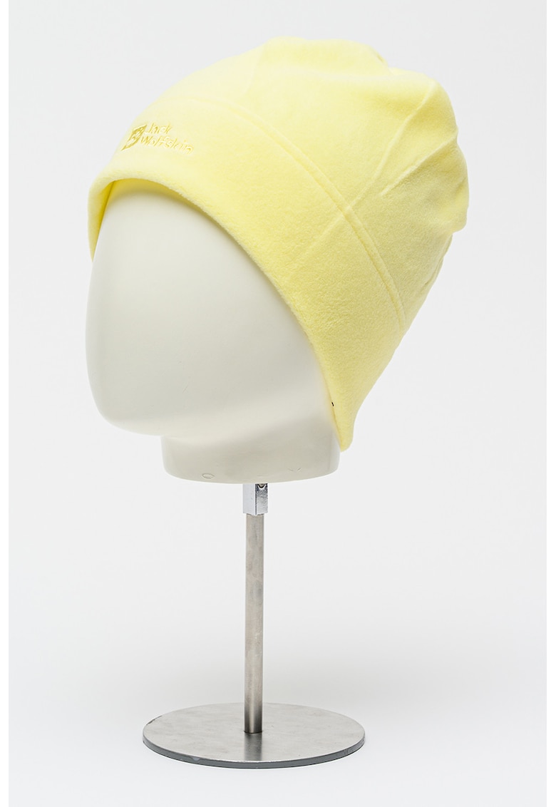 Caciula unisex din material fleece cu detaliu cu broderie logo Real Stuff