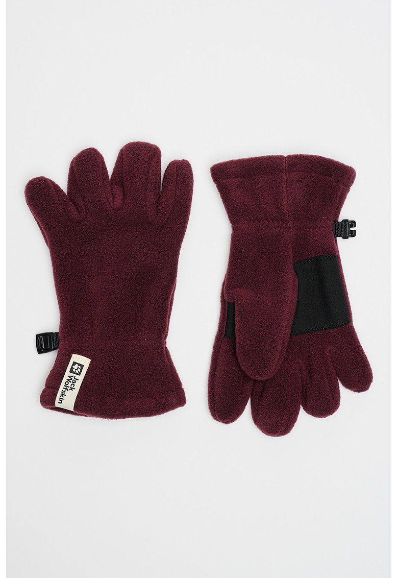 Manusi din material fleece cu model uni