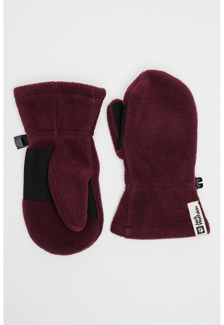 Manusi din material fleece cu model uni