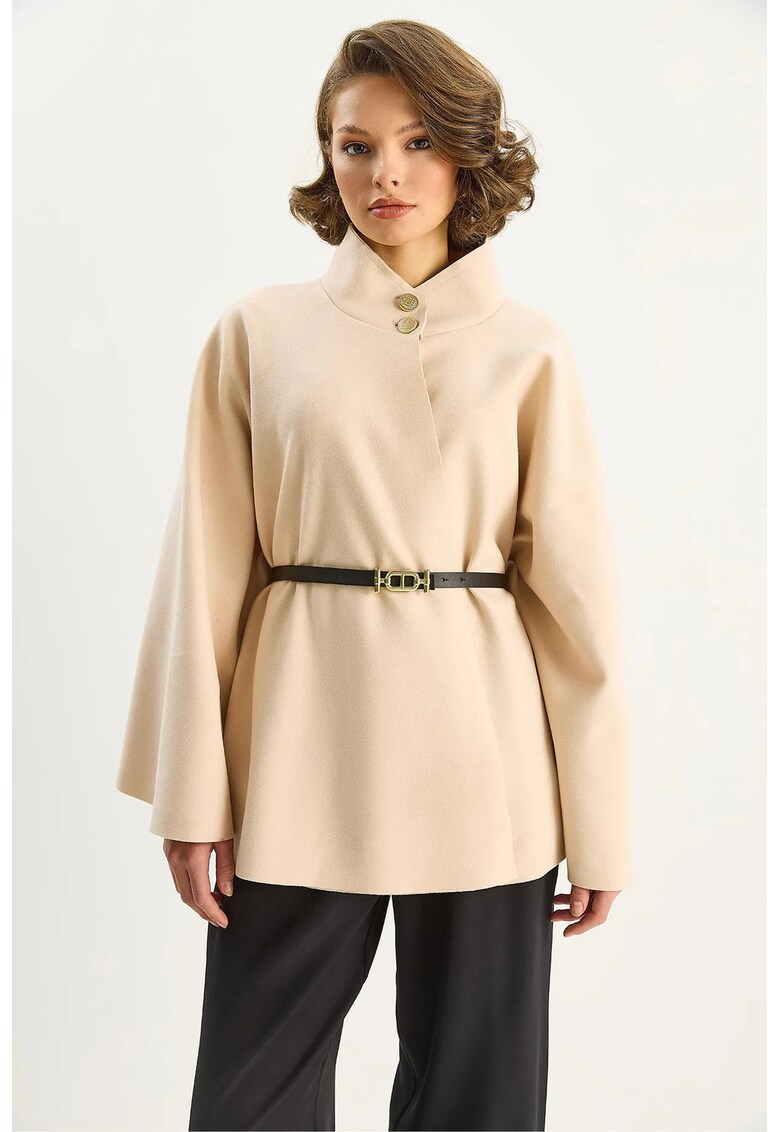 Paltoane - Femei - LUCCI Teksturime palto e butonencar phandlo - Bej Natural -