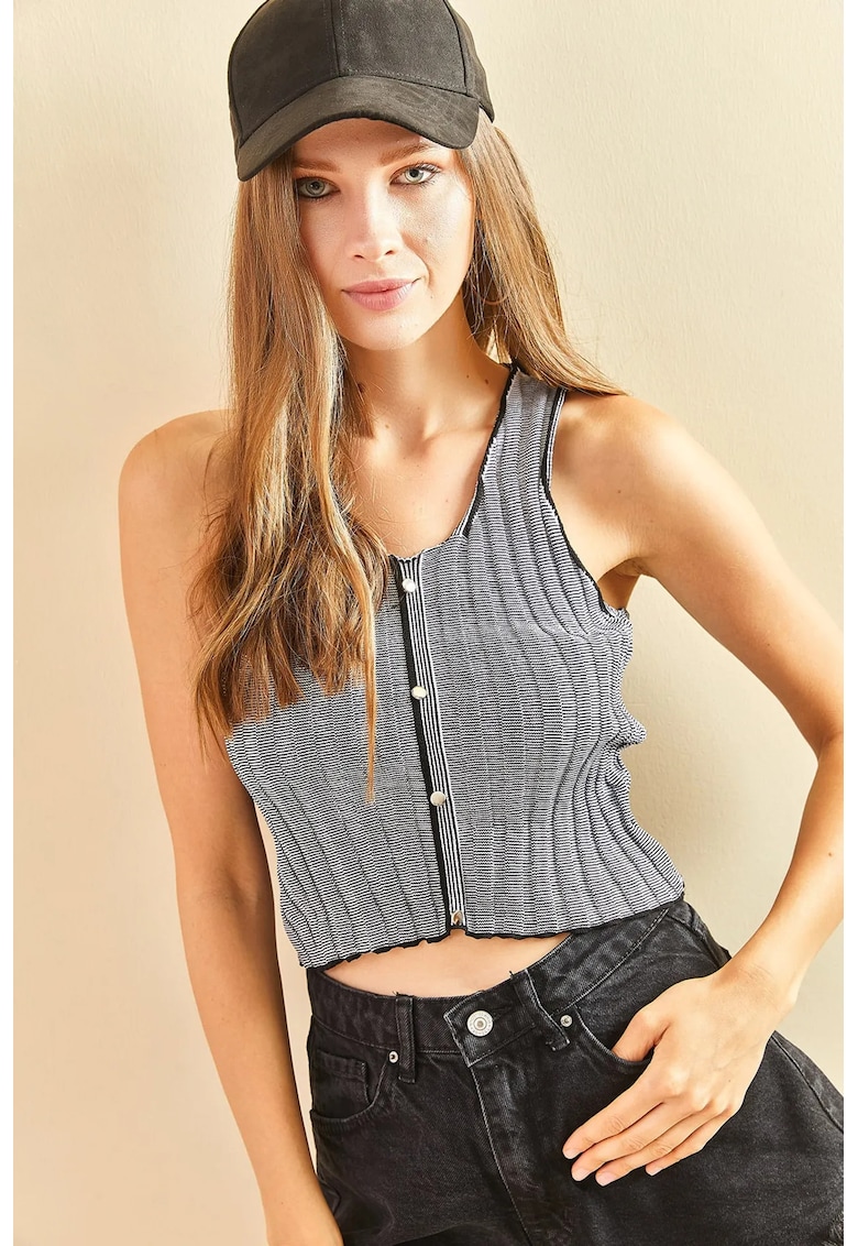 Bluza dama - scurta - mulata - cu decolteu in V - neagra - jerseu -