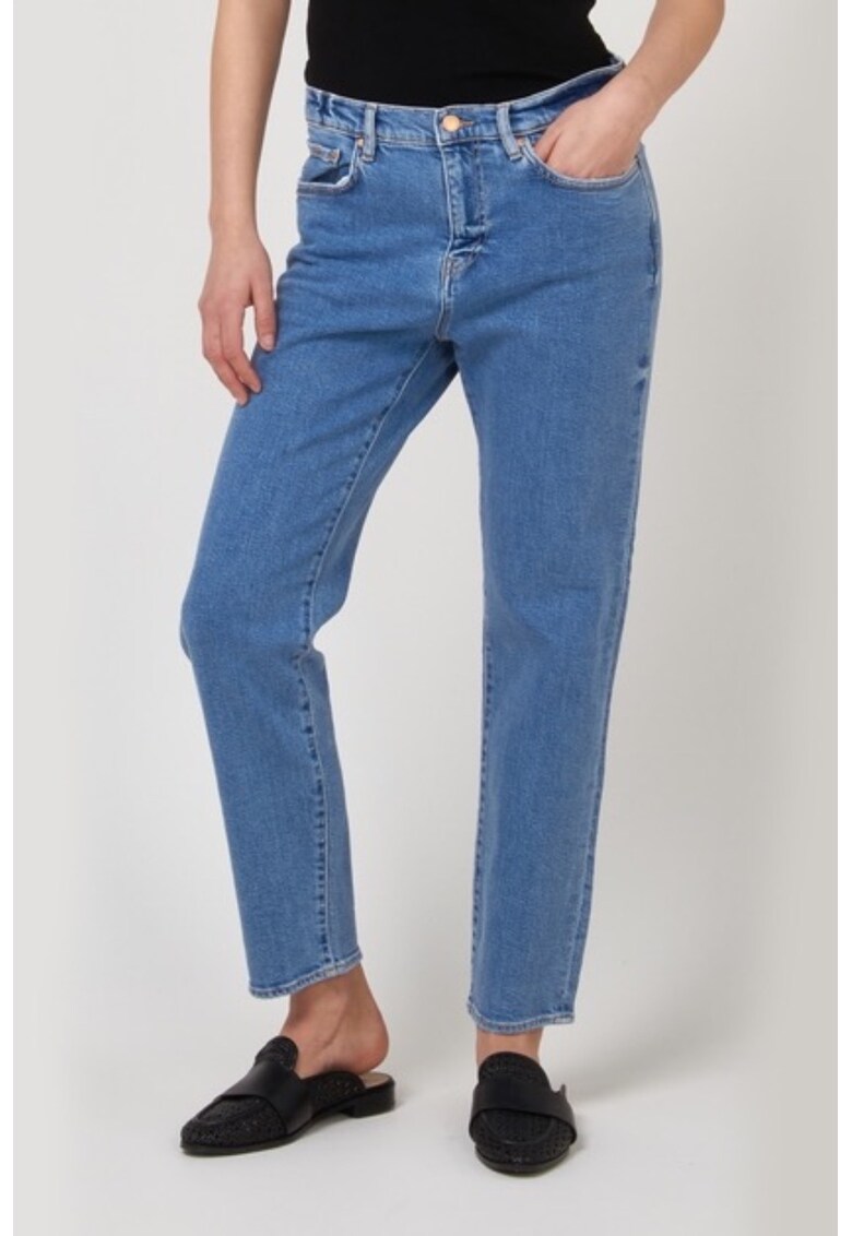 Blugi Dama - Denim - Albastru - Talie Inalta 2387 - Albastru