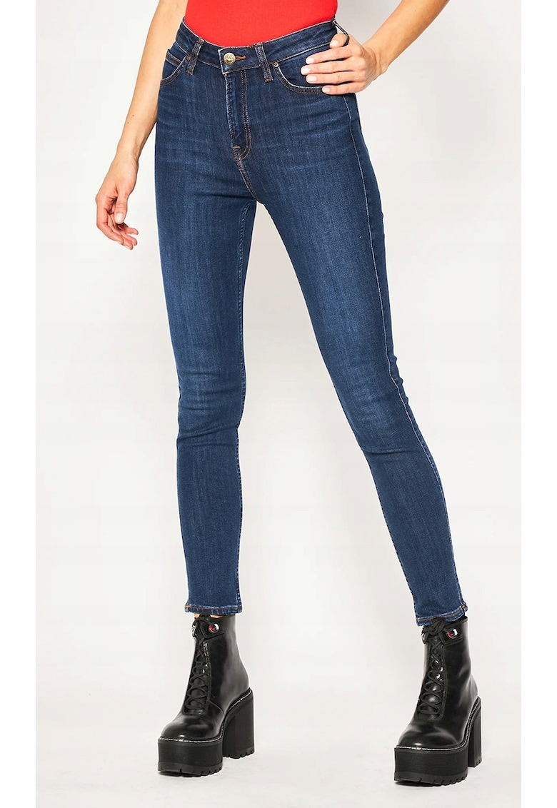 Blugi dama L32EMOHW - Bumbac - Albastru -