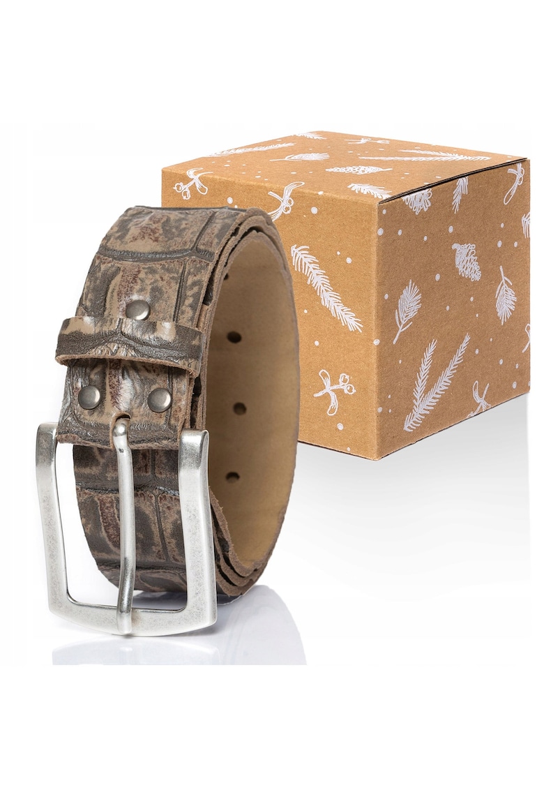 Curea Piele Naturala Clasic Maro Marime Talie 85 cm