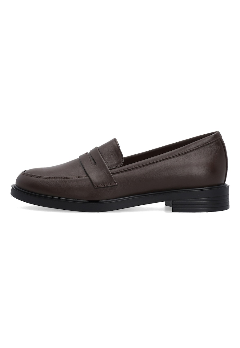 Pantofi loafer din piele naturala uni
