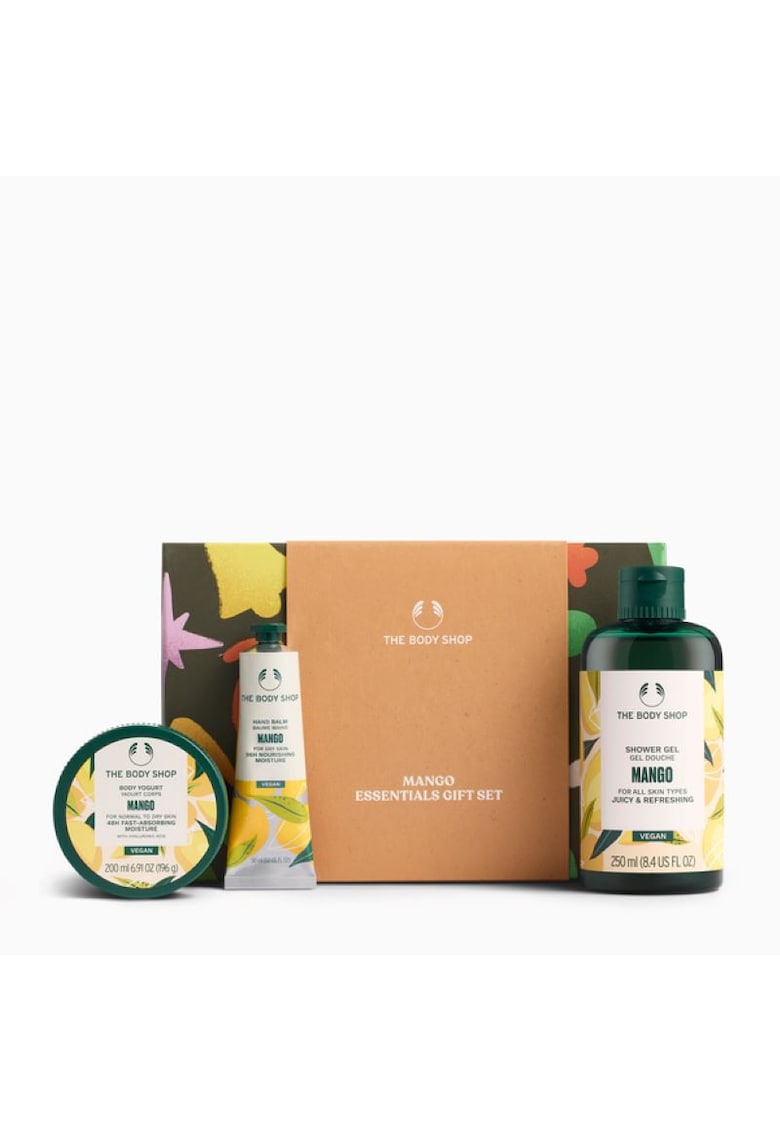 Set Cadou Mango - gel de dus 250 ml - iaurt de corp 200 ml - balsam de maini 30 ml - multicolor - pentru femei