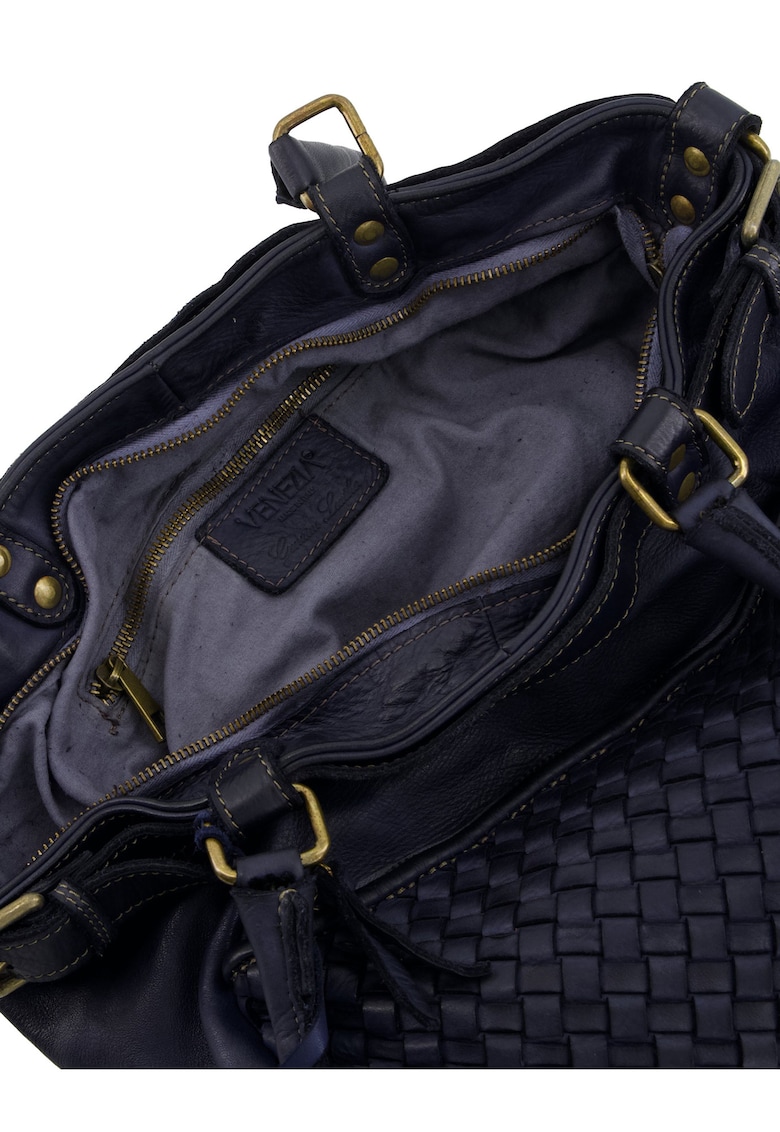 Geanta de umar din piele cu aspect texturat