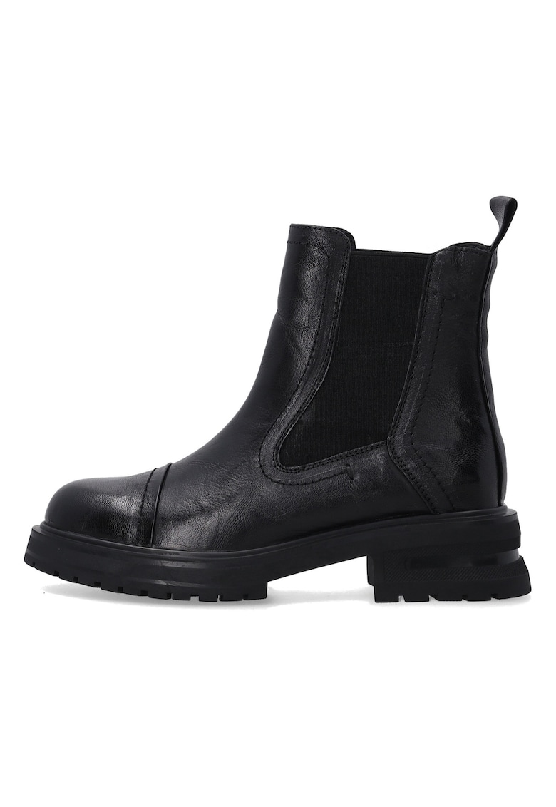 Ghete Chelsea din piele cu insertie elastica