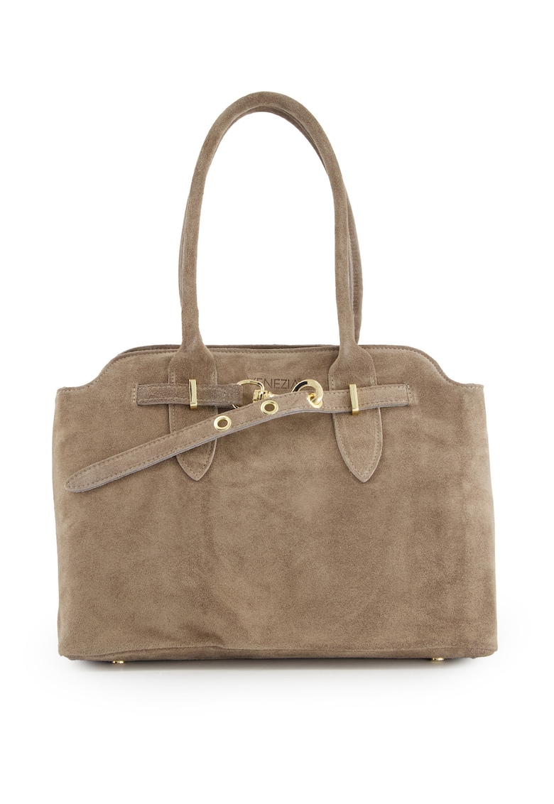 Geanta shopper din piele intoarsa