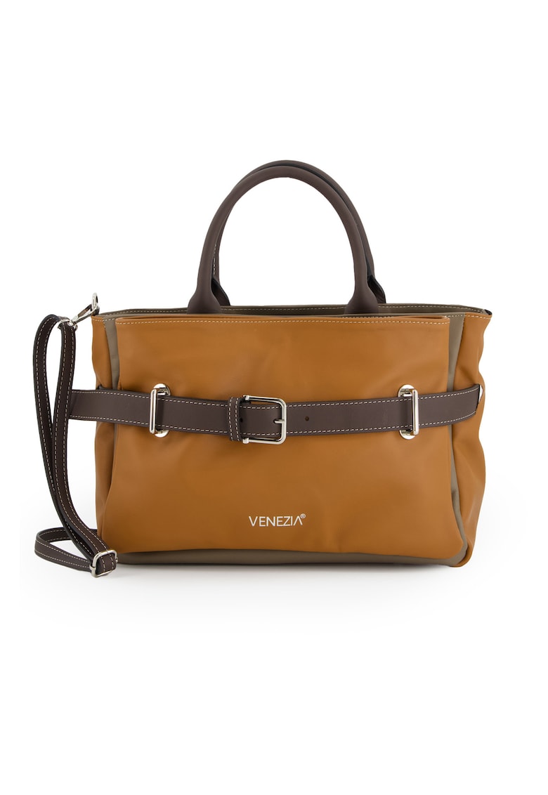 Geanta shopper din piele cu bareta detasabila