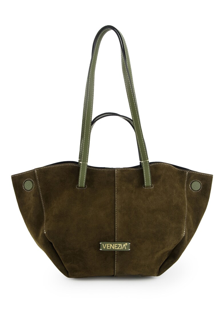 Geanta shopper din piele intoarsa