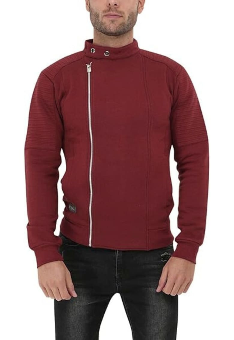 Jacheta slim fit cu fermoar -