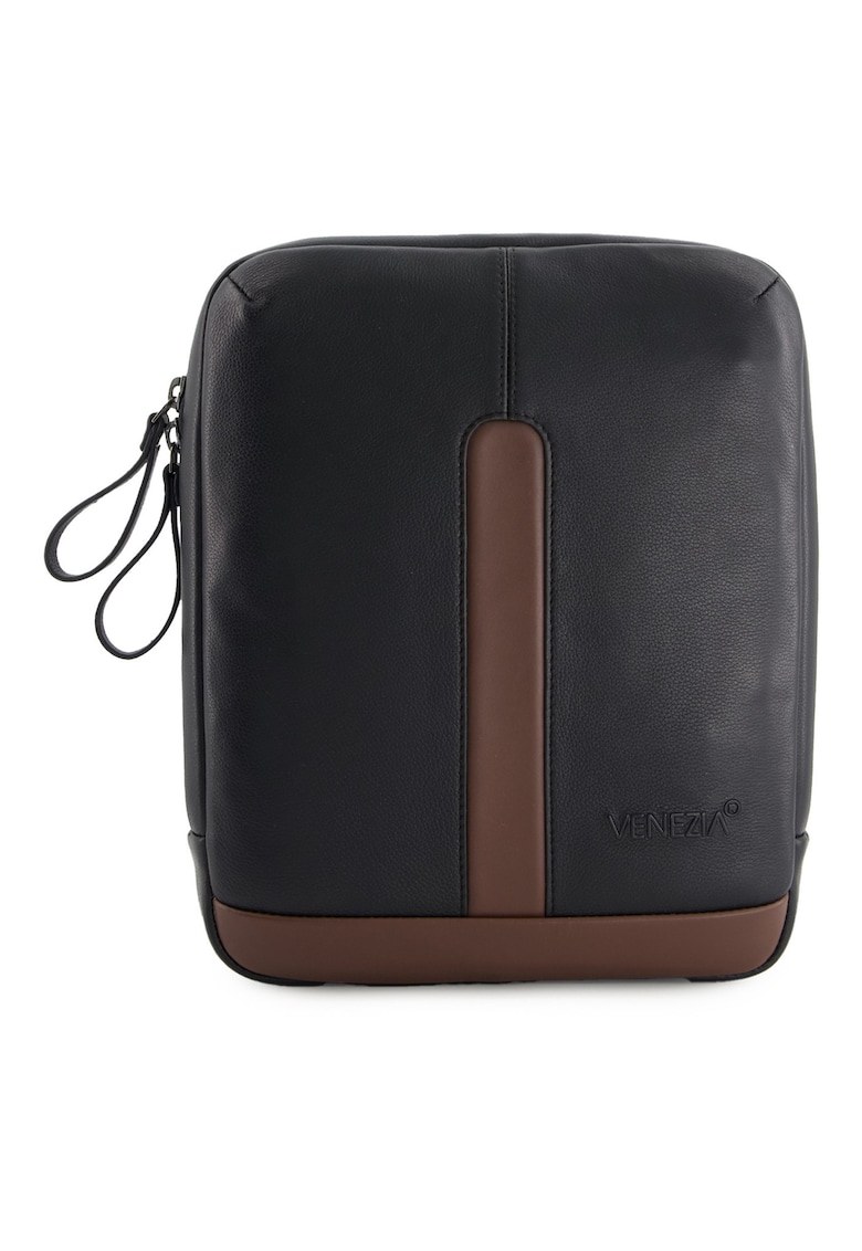 Geanta messenger din piele naturala