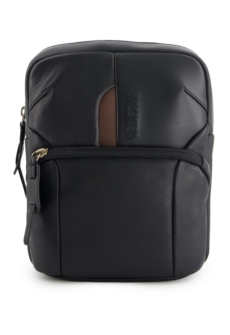 Geanta messenger din piele naturala