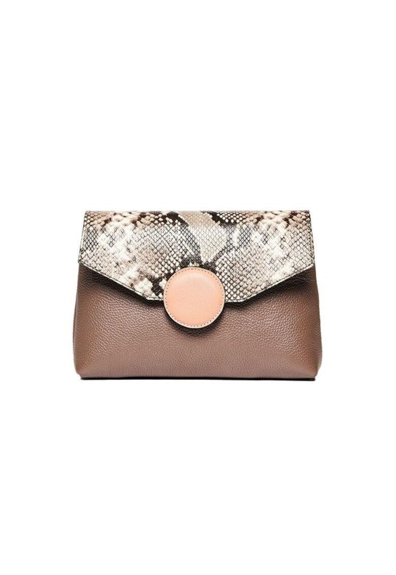 Geanta Plic Adriana Dama Piele naturala - grej sidefat