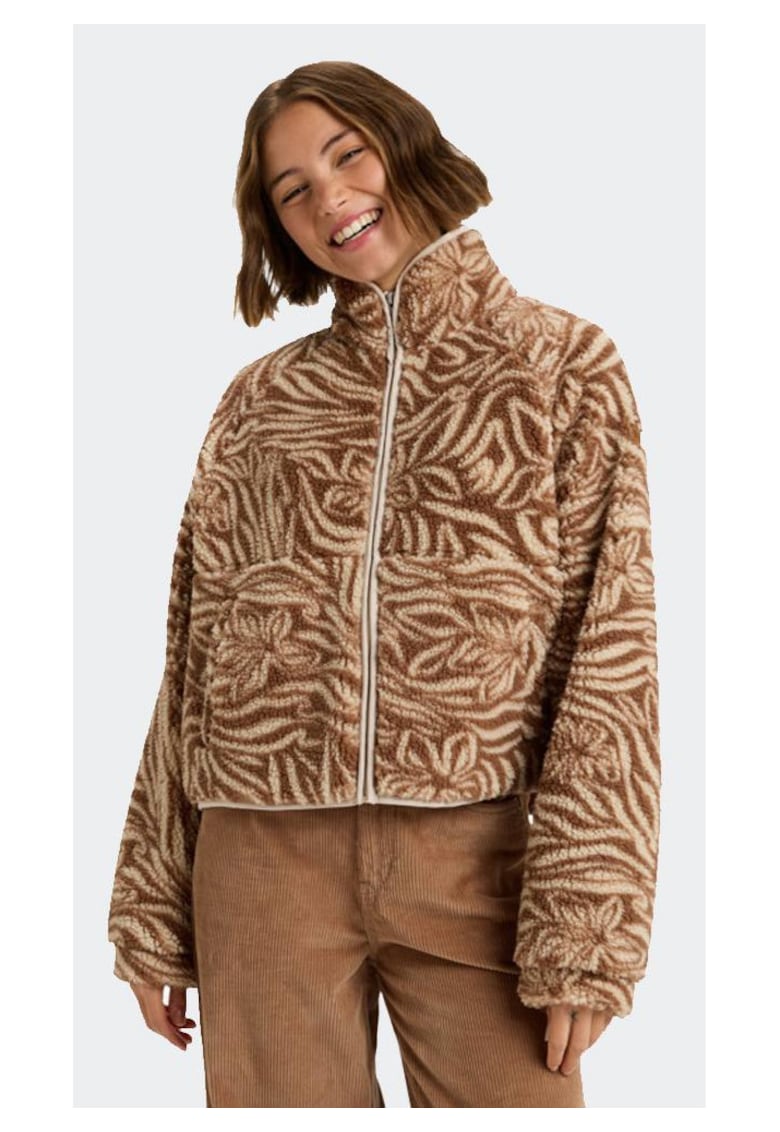 Geaca dama - Blurry Cloud Print - croiala lejera - culoare Parchment Animal Floral Big - poliester reciclat