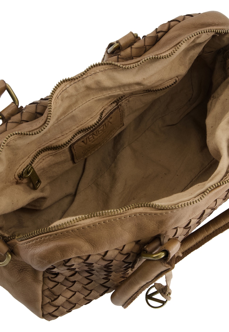 Geanta de umar din piele cu aspect texturat