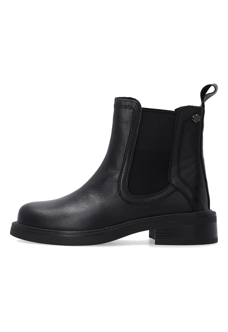 Ghete Chelsea din piele cu detaliu logo discret -