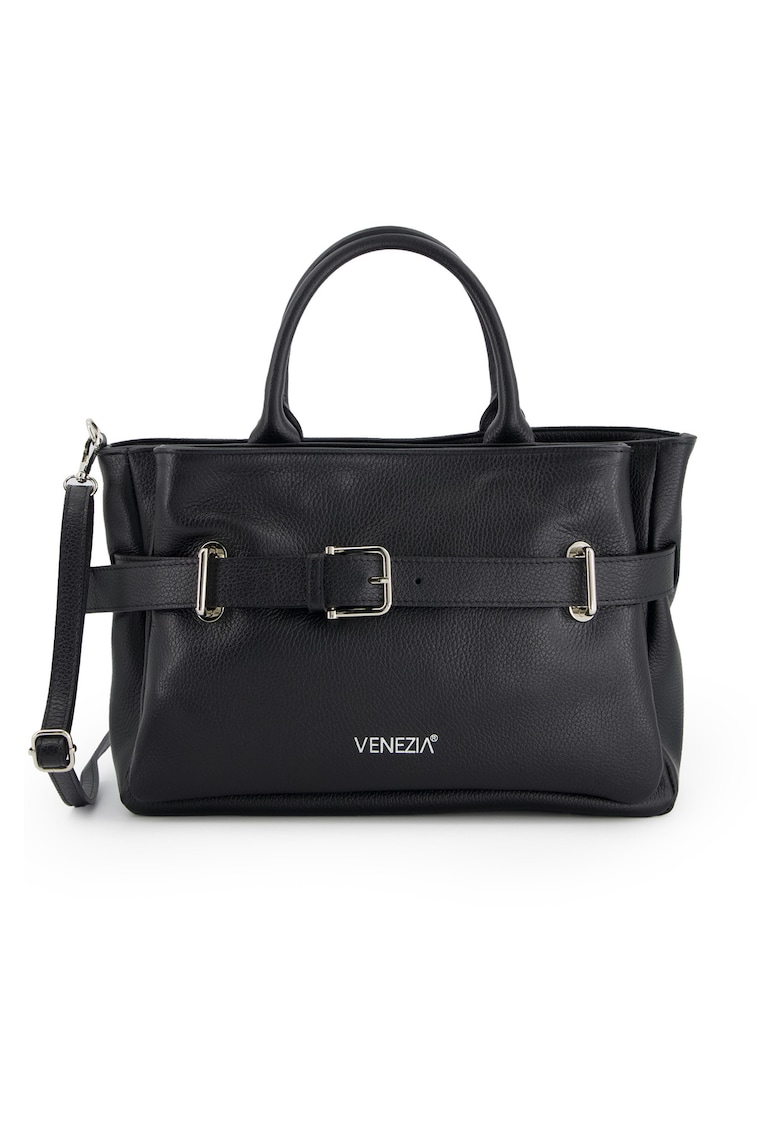 Geanta shopper din piele cu baerta detasabila