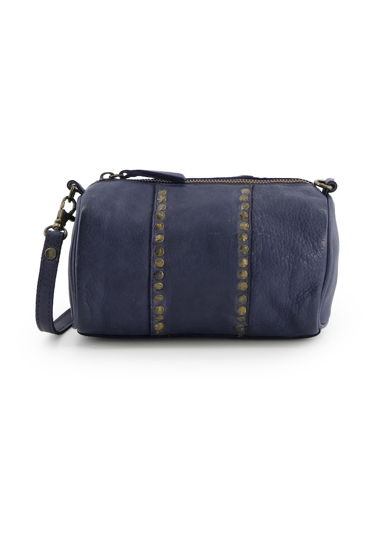 Geanta crossbody din piele nabuc cu curea detasabila