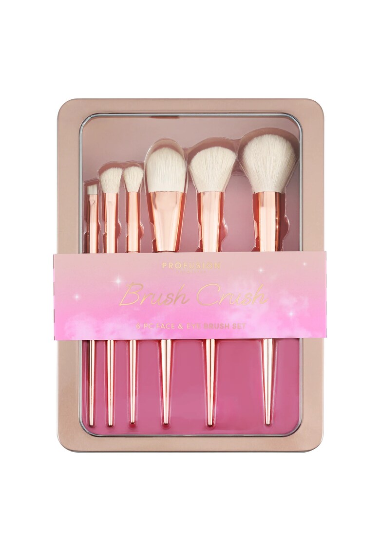 Set 6 pensule pentru machiajul fetei si ochilor - Brush Crush - Profusion - 6 articole