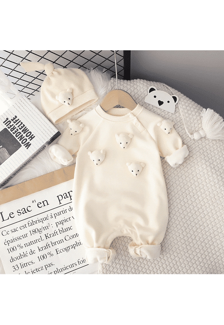 Salopeta Crem G.Copii Cute Bear