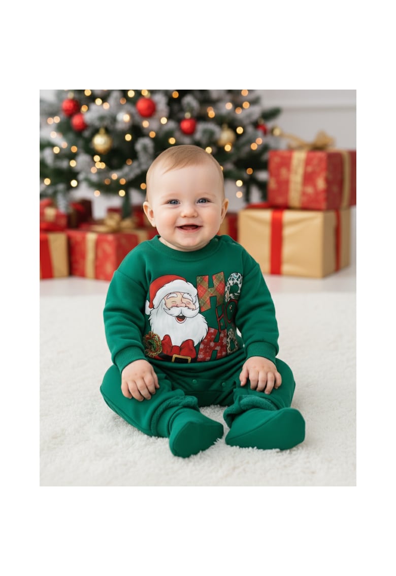 Salopeta Verde Baieti de Craciun