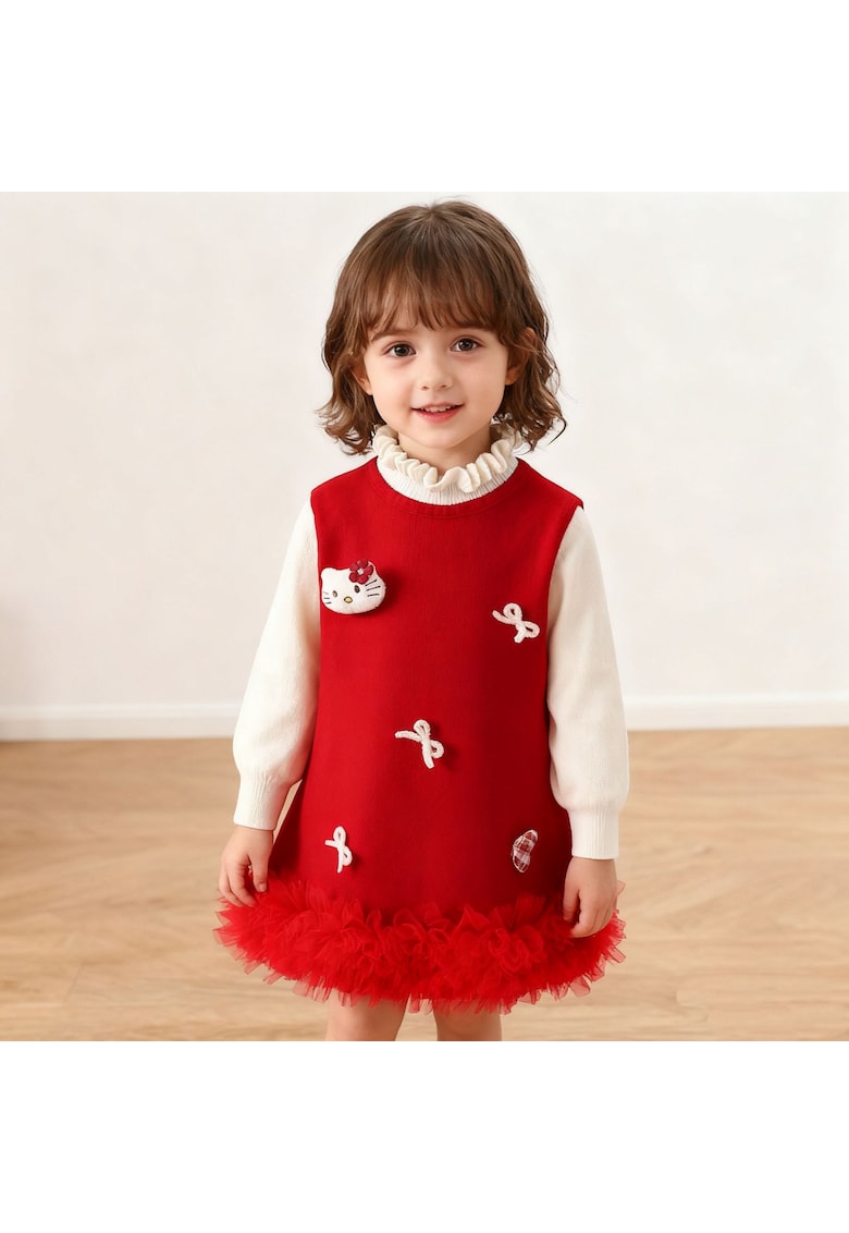 Rochie Rosie Fetite Hello Kitti
