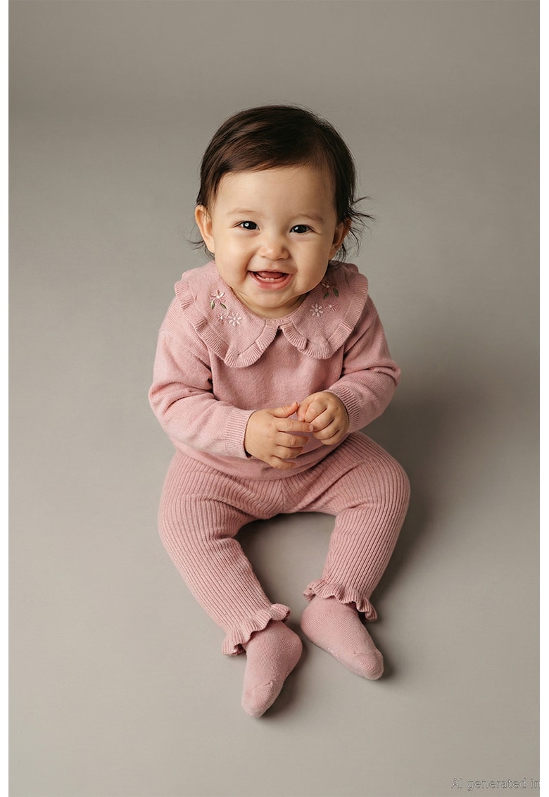 Set de imbracaminte din tricot - 2 piese - Roz deschis