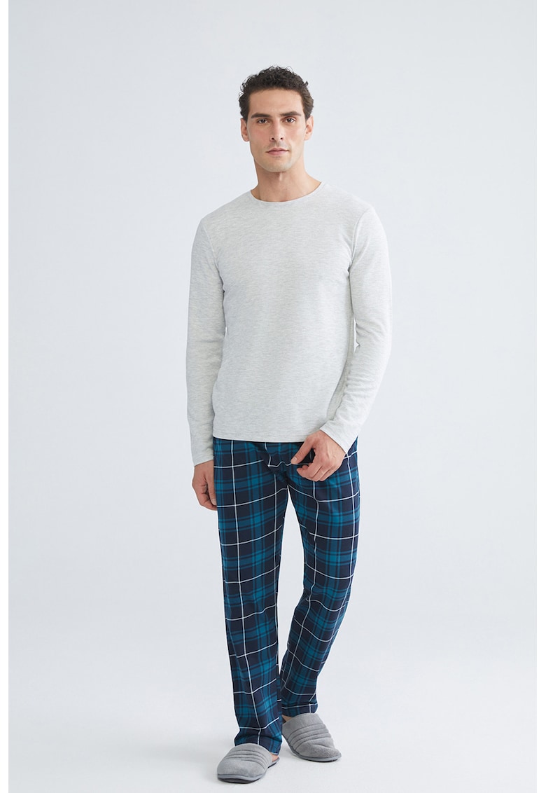 Pantaloni de pijama cu model in carouri