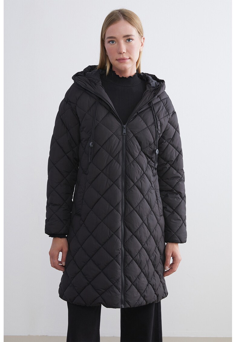 Geaca lunga matlasata